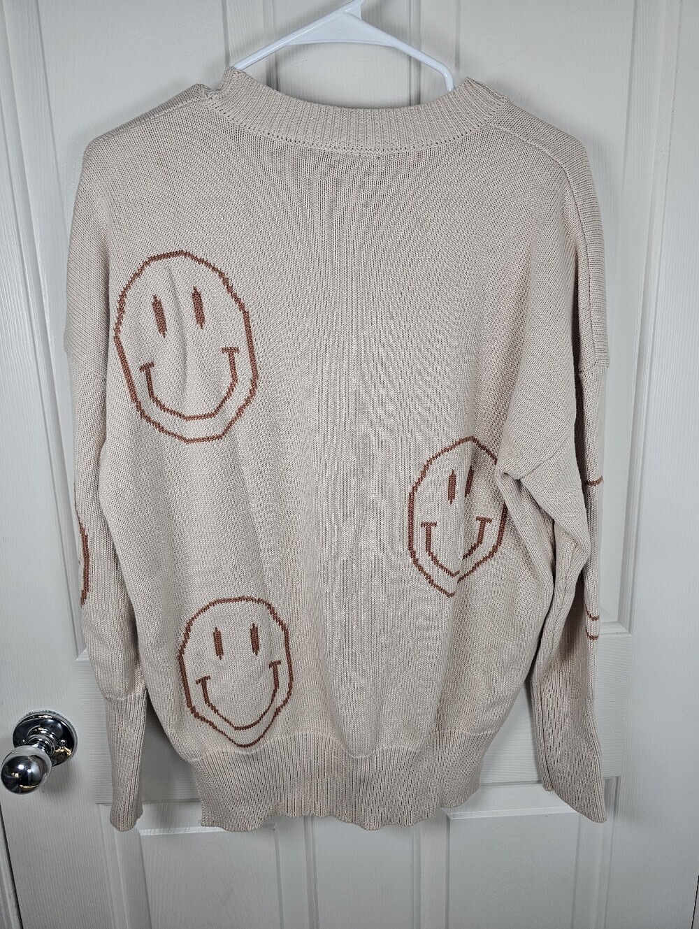 Miou Muse Oversized 65 Smiley Face Comfy Sweater Size S - Picture 5 of 6